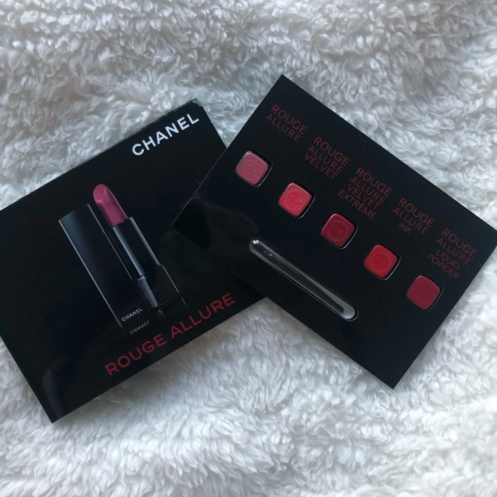 Chanel rouge allure 5 shades+applicator Sample
